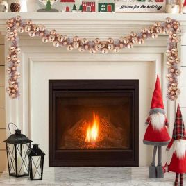 FROSTIQ Christmas Ball Garland Rose Gold 186 cm Polystyrene