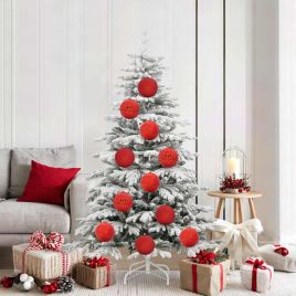 FLINRA Christmas Bauble Set 9 pcs Red Plastic