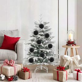 FLINRA Christmas Bauble Set 15 pcs Black Plastic