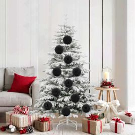 FLINRA Christmas Bauble Set 9 pcs Black Plastic