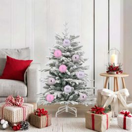 FLINRA Christmas Bauble Set 15 pcs Pink Plastic