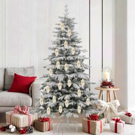 FLINRA Christmas Pine Cone Ball 40 pcs Gold Plastic