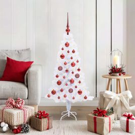 CUDWIN Artificial Christmas Tree with Stand White 120 cm PVC and Steel