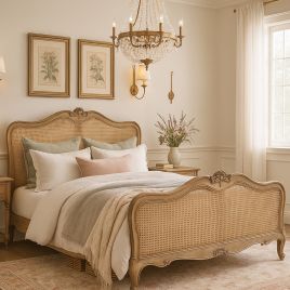 ALDERBROOK Kingsize Wooden Bedframe - Light Oak