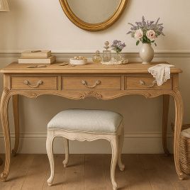 ALDERBROOK 3 Drawer Dressing Table - Oak Finish