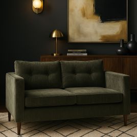 BROOKSTONE Fabric 2 Seater Sofa - Green