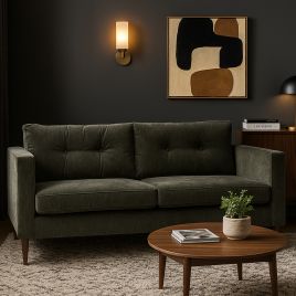 BROOKSTONE Fabric 3 Seater Sofa - Green