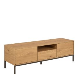SAM TV Unit 2 Doors 1 Drawer in Matt Wild Oak