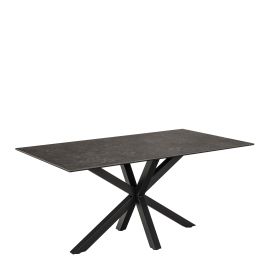 FUMES Dining Table in Ceramic Black Top