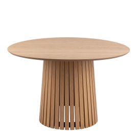Dining Table - CHRISTO Round Dining Table Oak 120cm