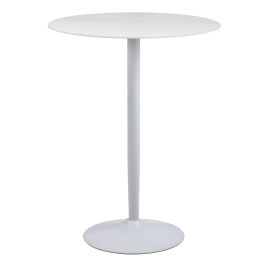 MONA Round Bar Table in Ceramic White