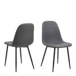 SELORA Dining Chair in Light Grey Set of 4