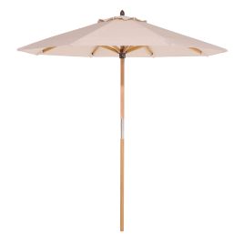 OXRYN Wooden Outdoor Parasol - Natural, 197cm