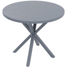 SUNVISTA Garden Table Round Outdoor Dining Table Dark Grey