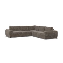 Corner Sofa - GRAZ Fabric 5 Seater Left Hand Facing - Mocca