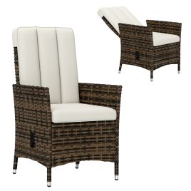 SUNVISTA 105° 150° Reclining Rattan Chair Cream