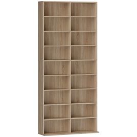 HERON 640 CD Storage Tower Nature Wood Finish