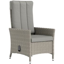 SUNVISTA 105° 150° Reclining Rattan Chair Grey