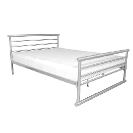 Dorchester Metal Frame Double Bed - Silver
