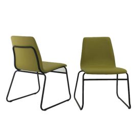 Harmonix Set of 6 PU Chairs - Green