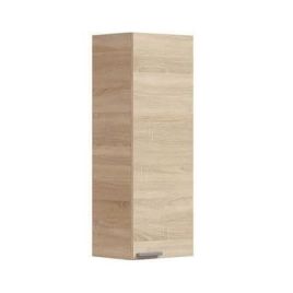 Milano Oak Effect 1 Door Small Wall Mounted Floating Bathroom Storage Cupboard - Oak