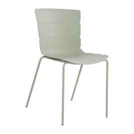 ARLO Set of 2 Plastic Kitchen Chairs - Light Green