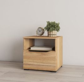 Bedside Table - VOSU Nightstand Oak Mauvella 45cm