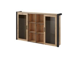 Display Rack - FREGENE Display Cabinet Oak Taurus 180cm