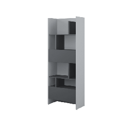 Bookcase - DONNELL Bookcase Grey 84cm
