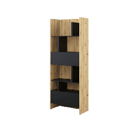 Bookcase - DONNELL Bookcase Oak Artisan 84cm
