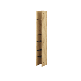 Bookcase - DONNELL Bookcase Oak Artisan 27cm