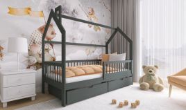 Single Bed - BARCELONA II Wooden 3ft Bed with Bonnell Mattresses Graphite