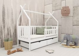 Single Bed - YUNA Wooden 3ft Bed White Matt