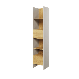 Bookcase - BARCENA Bookcase Oak Hickory 44cm