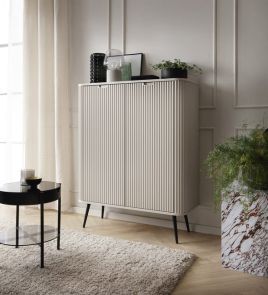 Display Rack - BETTINA Display Cabinet Cashmere 103cm