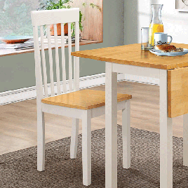 Chic Brighton Dining Chairs Sold Oak Seating in Set of 2 - White Finish