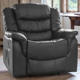 Armchair - THERALUX Leather Recliner Chair - Grey