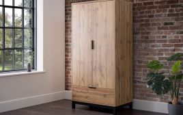 Bali 2 Door 1 Drawer Wardrobe - Brown
