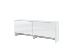 Over Bed Unit for ArtNest Horizontal Wall Bed Concept 120cm - White Gloss