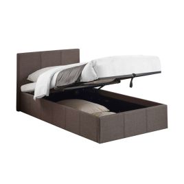 Birlea Berlin Fabric or Crushed Velvet Ottoman Bed - Single 3ft - Grey