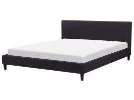 Fabric EU Super King Size Bed Black FITOU