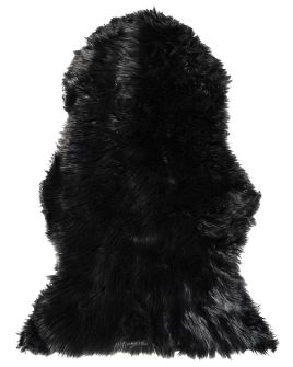 Faux Sheepskin Rug Black MUNGO