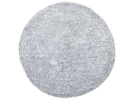 Shaggy Round Area Rug 140cm Salt and Pepper
