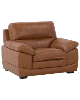 Leather Armchair Golden Brown HORTEN