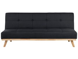 Fabric Sofa Bed Black FROYA