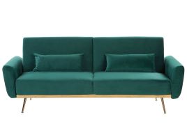 Velvet Sofa Bed Green EINA