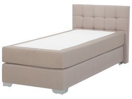 Fabric EU Single Size Divan Bed Beige ADMIRAL