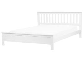 Wooden EU Super King Size Bed White MAYENNE