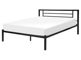 Metal EU King Size Bed Black CUSSET