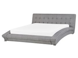 Fabric EU King Size Waterbed Grey LILLE